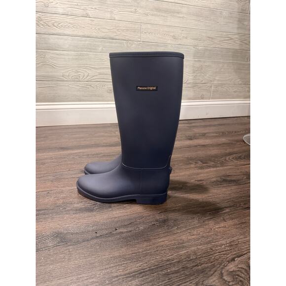 Planone Original Navy Blue Tall Rain Boots Women’s Size 8.5 Waterproof - Picture 11 of 14